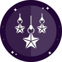 Christmas star Solid badges Icon vector