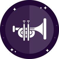 Trumpet Solid badges Icon vector