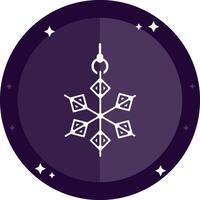 Snowflake Solid badges Icon vector