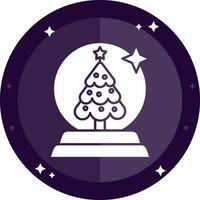 Snow globe Solid badges Icon vector