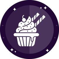 Cupcake Solid badges Icon vector