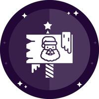 North pole Solid badges Icon vector