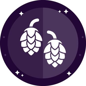 Pine nut Solid badges Icon vector