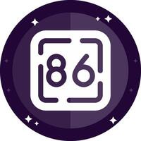 Eighty Six Solid badges Icon vector