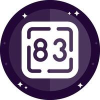 Eighty Three Solid badges Icon vector