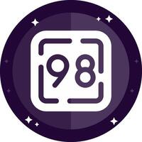 Ninety Eight Solid badges Icon vector