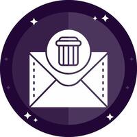 Dustbin Solid badges Icon vector