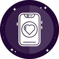 Heart Solid badges Icon vector