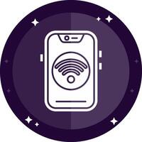 Wifi Solid badges Icon vector