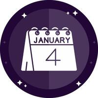 4th of January Solid badges Icon vector