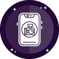 Camera Solid badges Icon vector