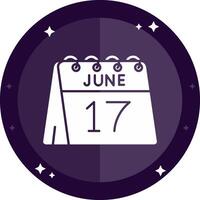 17th of June Solid badges Icon vector