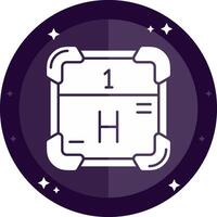 Hydrogen Solid badges Icon vector