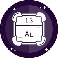 Aluminum Solid badges Icon vector