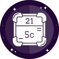 Scandium Solid badges Icon vector