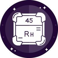 Rhodium Solid badges Icon vector