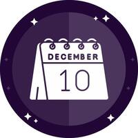 10th of December Solid badges Icon vector