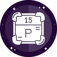 Phosphorus Solid badges Icon vector