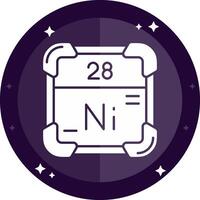 Nickel Solid badges Icon vector