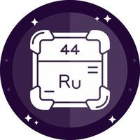 Ruthenium Solid badges Icon vector