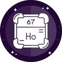 Holmium Solid badges Icon vector