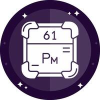 Promethium Solid badges Icon vector