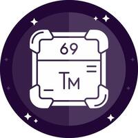 Thulium Solid badges Icon vector