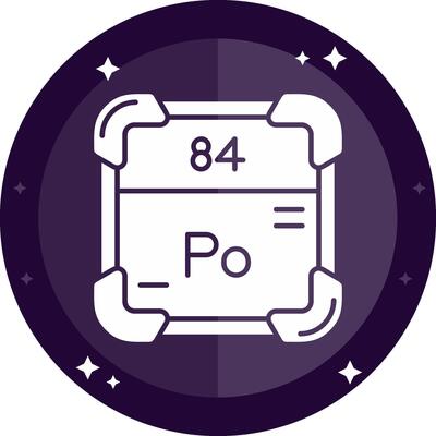 Polonium Solid badges Icon