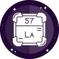 Lanthanum Solid badges Icon vector