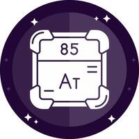 Astatine Solid badges Icon vector