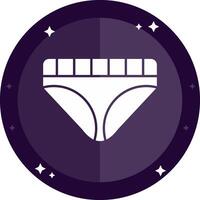 Underwear Solid badges Icon vector