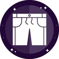 pantalones cortos sólido insignias icono vector