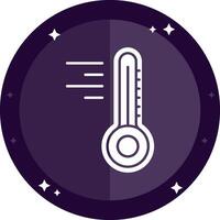 Thermometer Solid badges Icon vector