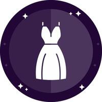 Evening dress Solid badges Icon vector