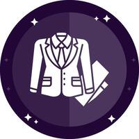 Business suit Solid badges Icon vector