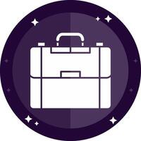 Briefcase Solid badges Icon vector