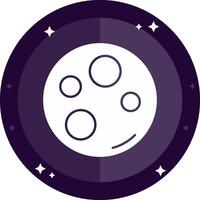 Moon Solid badges Icon vector