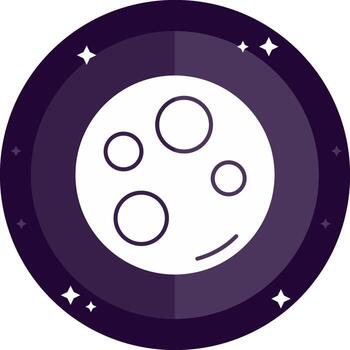 Luna sólido insignias icono vector