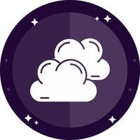 Overcast Solid badges Icon vector