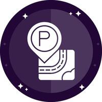 Parking Solid badges Icon vector