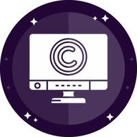 Copyright Solid badges Icon vector