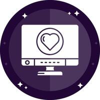 Heart Solid badges Icon vector