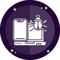 Bug Solid badges Icon vector