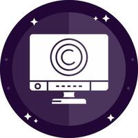 Copyright Solid badges Icon vector