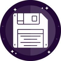 Floppy disk Solid badges Icon vector