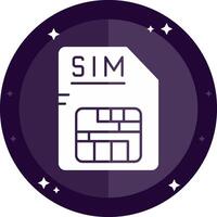 Sim Solid badges Icon vector