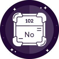 Nobelium Solid badges Icon vector