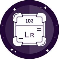 Lawrencium Solid badges Icon vector