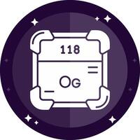 Oganesson Solid badges Icon vector