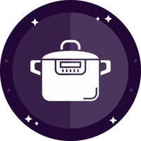 Pressure cooker Solid badges Icon vector